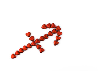 Heart arrow on Valentine's Day