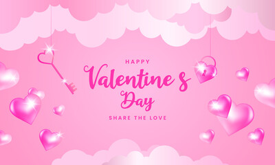 Valentine's day attractive background design vector