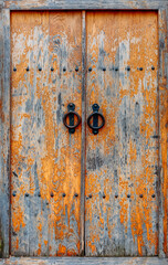 Old vintage wooden door. Tbilisi, Georgia 