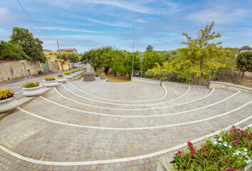 Sennariolo (Italy) - The nice historical center of one the smallest municipalities in Sardinia region and island, with only 168 inhabitants, in province of Oristano.