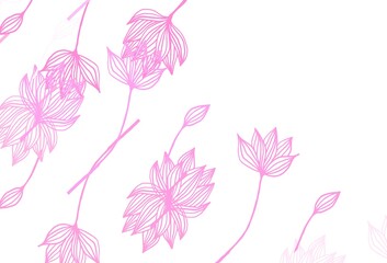 Light Pink vector doodle texture.