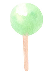 Hand drawn watercolor candy