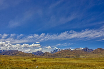 High altitude mountainous landscape in Peru