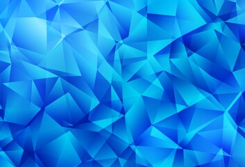 Light BLUE vector abstract mosaic backdrop.