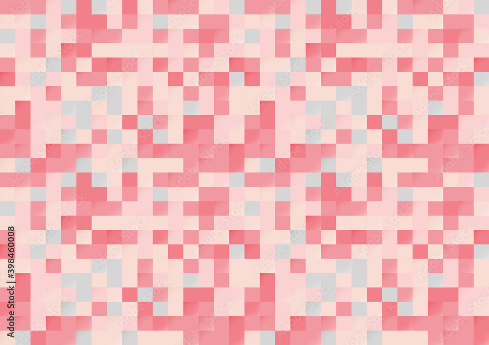 Poster abstract pink color pixel seamless background. modern style pattern.