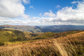 Autumn in the mountains. Bieszczady.  Wielka Rawka  Mountain Range