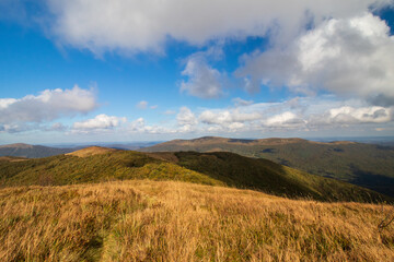 Autumn in the mountains. Bieszczady.  Wielka Rawka  Mountain Range