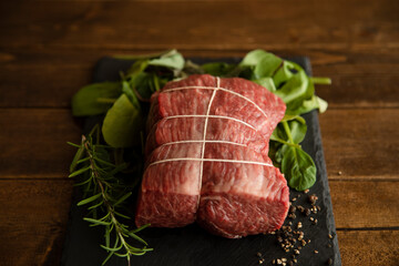 Wagyu raw beef for roast beef