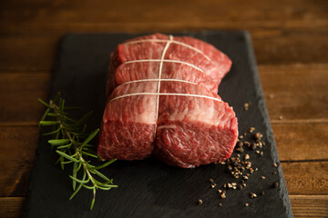 Wagyu raw beef for roast beef