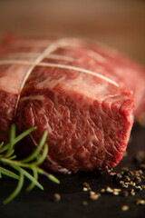 Wagyu raw beef for roast beef