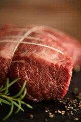 Wagyu raw beef for roast beef