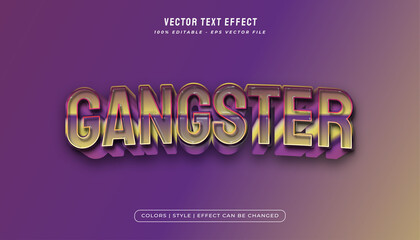 Obraz premium 3d colorful gangster text effect with plastic texture