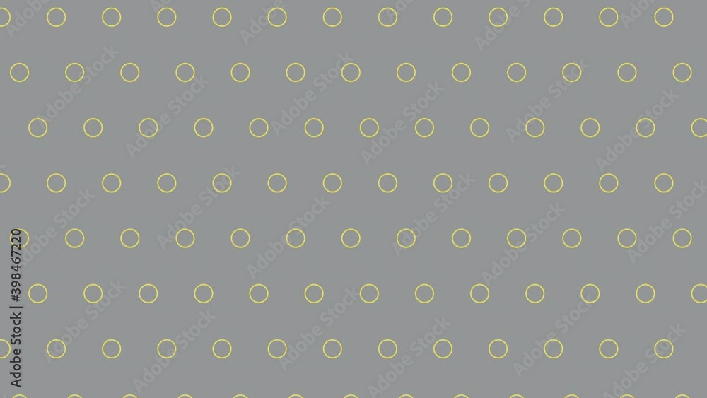 Poster abstract geometric pattern with yellow circles on a grey background. trendy color palette motion gra