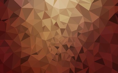 Light Red, Yellow vector shining triangular layout.