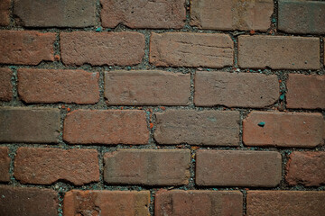 Brick Pathway At Night On A Dark Street At Night In Dover NH (New Hampshire)