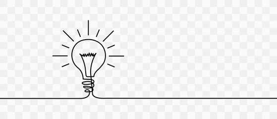 Fototapeta na wymiar Electric lamp. Hand-drawn. A light bulb. Light bulb included or idea line art icon for apps and websites. Vector illustration