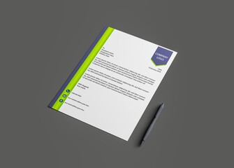 Minimalist letterhead template for business 