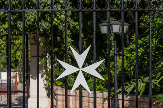 Icons of Hospitaller hospital in the Muristan of old city of Jerusalem, Holy place  , the first hospital of the Knights Hospitaller, Jerusalem, Israel