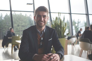 business man portrait at modern office