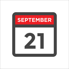 September 21 calendar icon with day and month