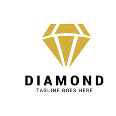 Diamond gold jewelry concept logo icon vector template.