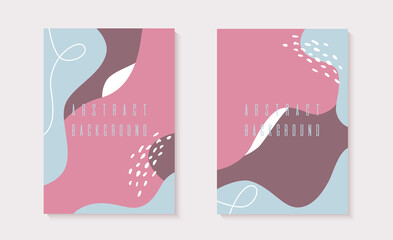 Obraz premium Covers collection with organic shapes. Set of abstract templates.