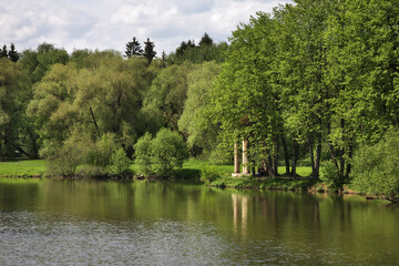 Desna river near Troitsk town - Troitsky administrative okrug of federal city of Moscow. Russia