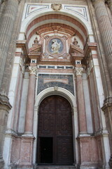 Obraz premium The entrance to the Cathedral of Malaga