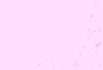 Light Pink vector pattern with polygonal style with circles.