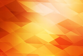 Light Red, Yellow vector background in polygonal style.
