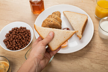 Delicious homemade breakfast