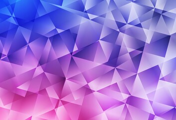 Light Purple, Pink vector polygonal pattern.