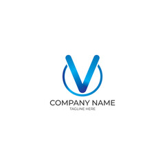 Letter v logo, v  letter logo vector template stock image illustration
