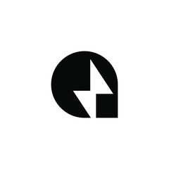 Obraz premium Power flash with Letter A logo design template 
