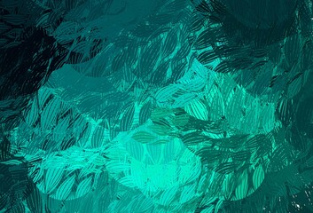 Light Green vector template with chaotic shapes.