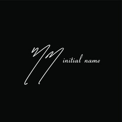 MM initial handwriting monogram name