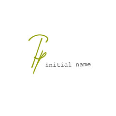 TP initial handwriting monogram name