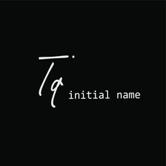 TQ initial handwriting monogram name