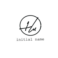 HA initial handwriting monogram name