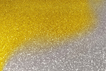 Shiny defocused Gray and Yellow glitter background