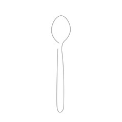 Spoon on white background silhouette, vector illustration