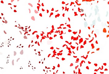 Light red vector background with abstract forms.