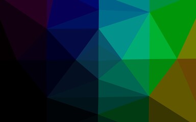 Obraz premium Dark Multicolor, Rainbow vector abstract mosaic backdrop. Colorful abstract illustration with gradient. Template for your brand book.