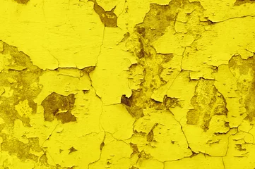 Papier Peint photo Vieux mur texturé sale Photo background of old cracked plaster. Grunge background. illuminating color of the year 2021