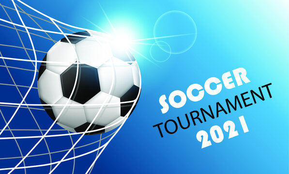 Football, Soccer tournament 2021 poster. Soccer Design