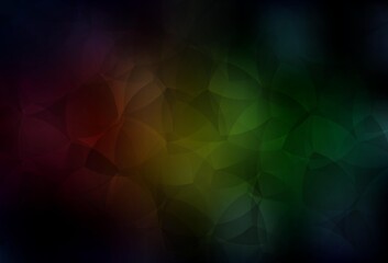 Dark Green, Red vector gradient triangles template.