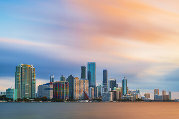 Miami, Florida, USA Downtown Skyline on the Water