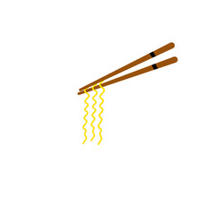 illustration of Asian traditional food, noodles icon