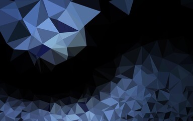 Dark BLUE vector abstract polygonal texture. Shining colored illustration in a Brand new style. Template for your brand book.