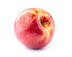 Red Apple isolated  on white background closeup.